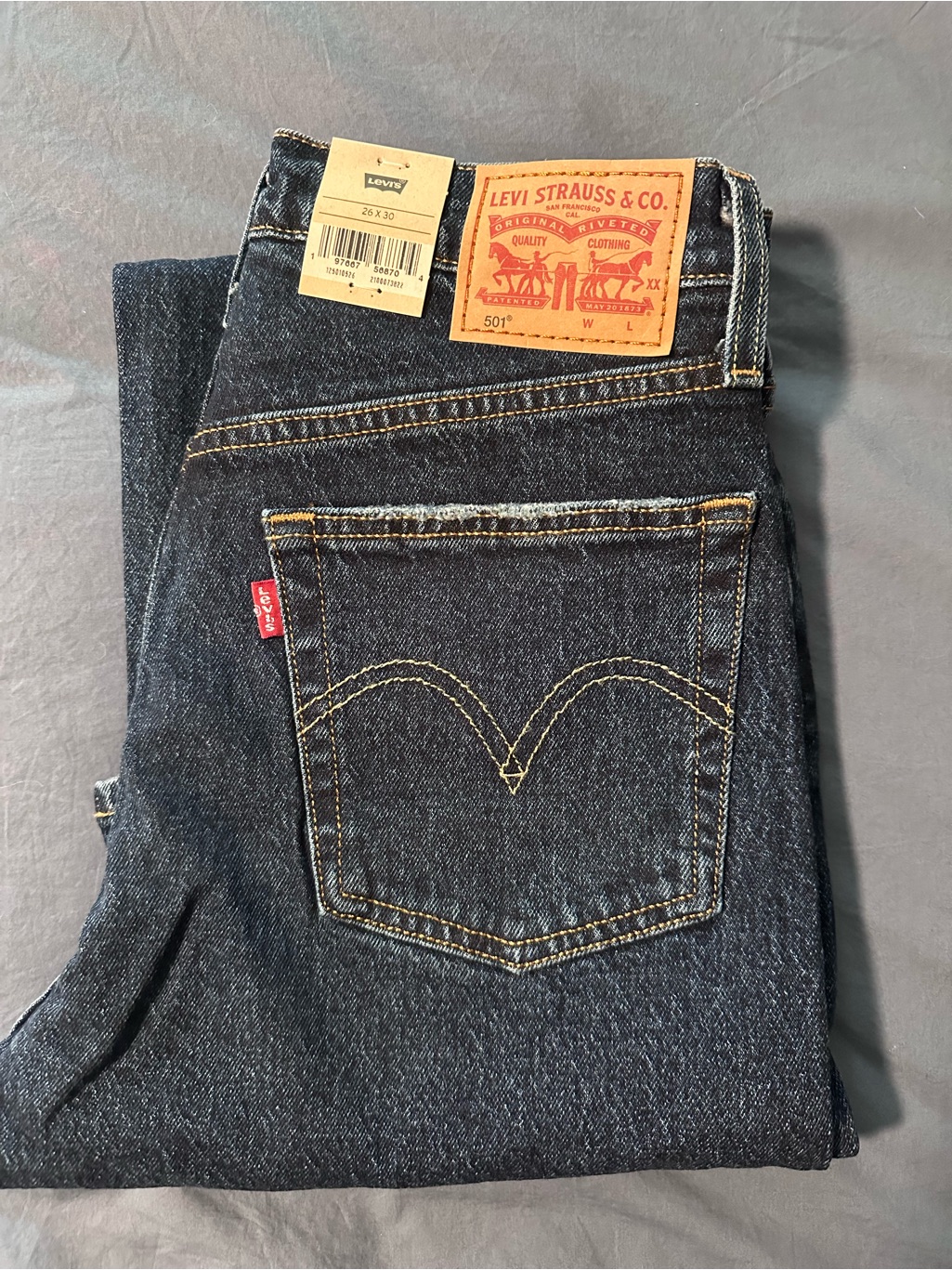 Levis Womens Straight Leg Jeans In Dark Indigo Denim